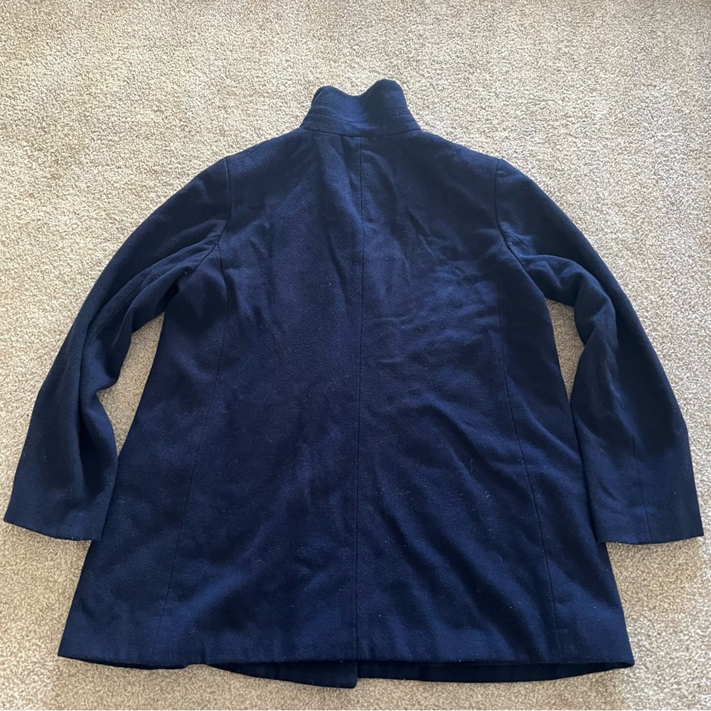 Old Navy Deep Blue Double Breasted Wool Coat - Picture 9 of 12
